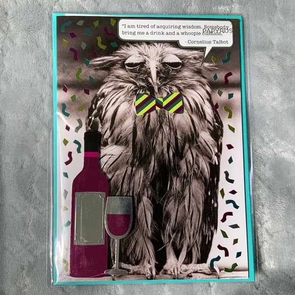 Papyrus adult birthday card humorous owl new - Picture 1 of 2